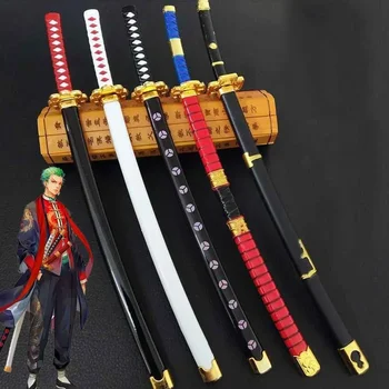 זורו חרב תליון אנימה סמוראי קטאנה Enma מחזיק מפתחות צעצועים חרבות אביזר קישוט אוסף נשק יפני קישוט מלאכה 25cm