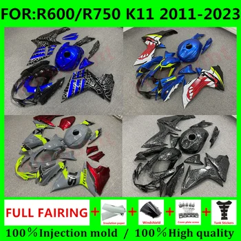 חדש-ABS באופנוע כל Fairing קיט מתאים R600 750 11 - 23 2015 R 600 R750 K11 2011 - 2023 2019 עיסוי גוף מלא Fairings ערכות