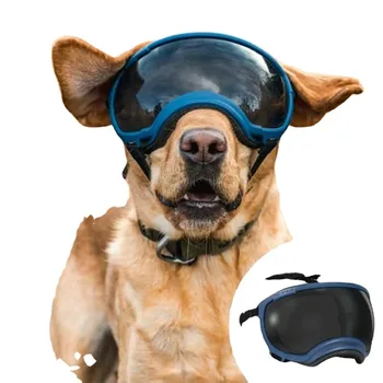 הכלב משקפי מגן נגד UV השפעה חזקה התנגדות אלסטיות מתכווננות גור מגזע גדול, כלב משקפי מגן לנשימה מחמד משקפי שמש