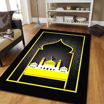 תפילה מוסלמי החלקה על השטיח בחדר שטיח מרובע במטבח רצפת חדר האמבטיה המוסלמים שטיח מחצלת השינה, הסלון IslamC תפילה השטיח