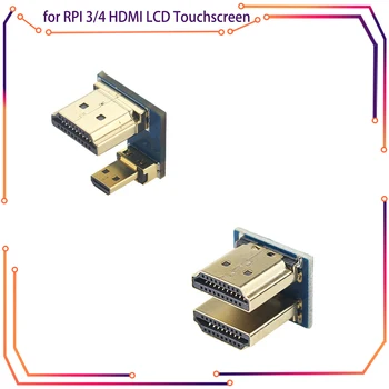 1080P HDMI, מיקרו HDMI ממיר זכר זכר מתאם עבור Raspberry Pi 3/4 HDMI מסך מגע LCD לתצוגה RPI131