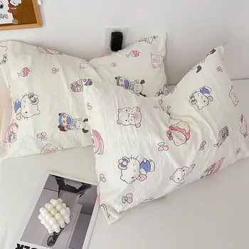 הלו קיטי כפול גזה מקרה כרית 48X74Cm קריקטורה אנימה ההגירה Sanrio יחיד Pillowslip מעונות סטודנטים יחיד הציפית מתנה