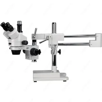 Trinocular סטריאו מיקרוסקופ--AmScope אספקה 3.5 X-45X Trinocular סטריאו מיקרוסקופ עם זום כפול זרוע בום לעמוד