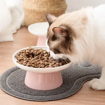 החתול צלחת האוכל קרמיקה מחמד עבור כלבים Acceorie צלחת מים מזין קערה חתלתול