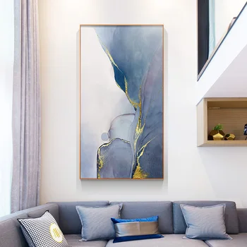 תקציר הזהב אמנות קיר ציורים בסגנון סקנדינבי בד פוסטר הדפסה מודרנית תמונות קיר הסלון נורדי עיצוב הבית