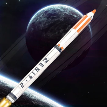 MOC זניט - 2 טילים (1:110 מידה) אבני הבניין להגדיר מדעי החלל בלוויין לחקור רכב צעצועים לילדים מתנות יום הולדת