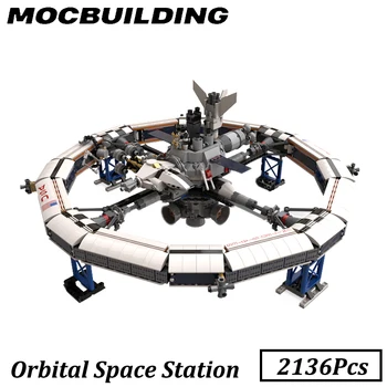 2136Pcs מסלול תחנת החלל MOC בניין מודל DIY לבנים מתנת חג מולד תצוגת בנייה צעצוע מתנות