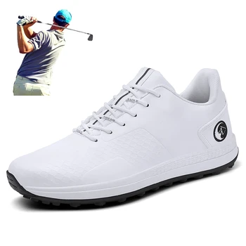 מקצועי גולף נעלי גברים חיצונית כושר נעלי גולף לבן כחול גולף נעלי גודל גדול 39-48 גולף, אתלטיקה נעליים