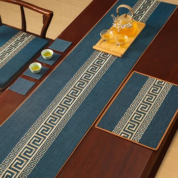 חדש בסגנון סיני תה השולחן בד אמנות רצועה פשוטה מודרני עמיד למים תה דגל משטח בד